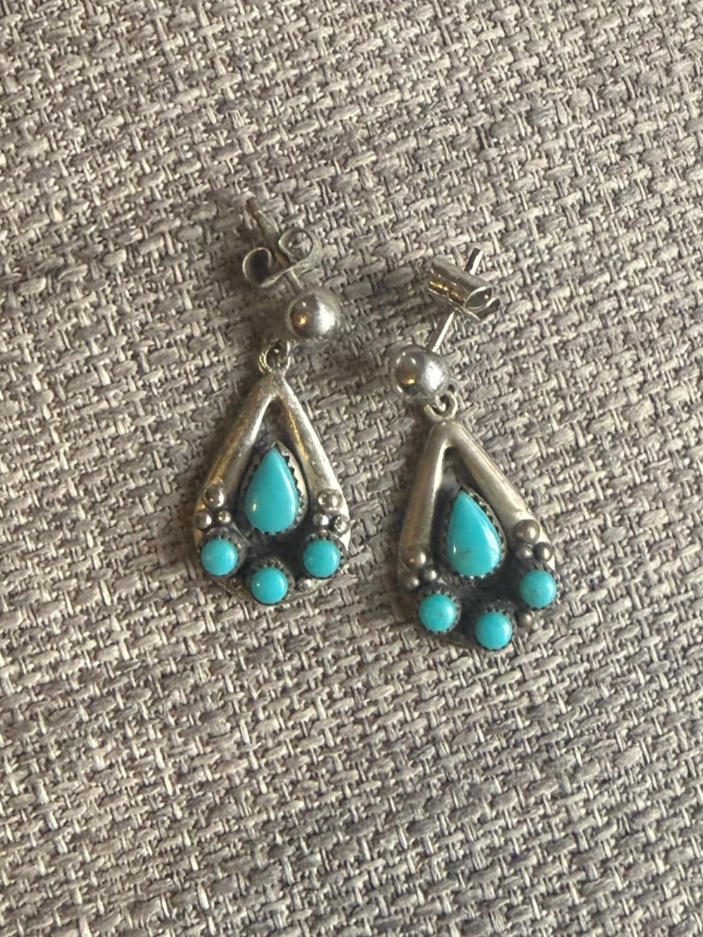 Vintage Native American sterling silver earrings
